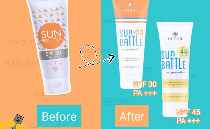 Perbedaan Emina Sun Protection dan Sun Battle