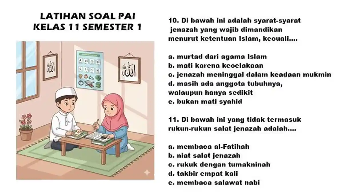 29 Soal PAI Kelas 11 Semester 1 Kurikulum Merdeka Kunci Jawaban 29 Soal PAI Kelas 11 Semester 1 Kurikulum Merdeka Kunci Jawaban