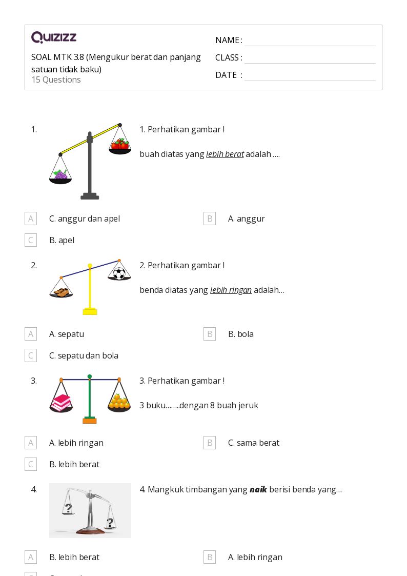 5 Rahasia Ajarkan Soal Matematika Kelas 1 SD Pengukuran Panjang dan Berat Agar Cepat Paham