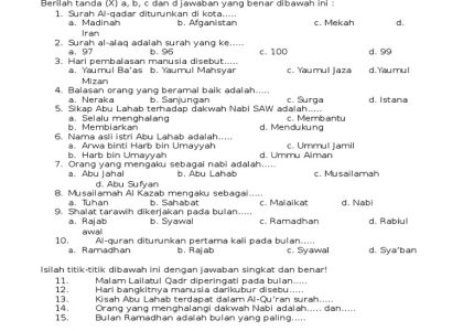 5 Rahasia Sukses Belajar Menggunakan Soal UTS Agama Islam Kelas 6 Semester 1 2017 Terbaru