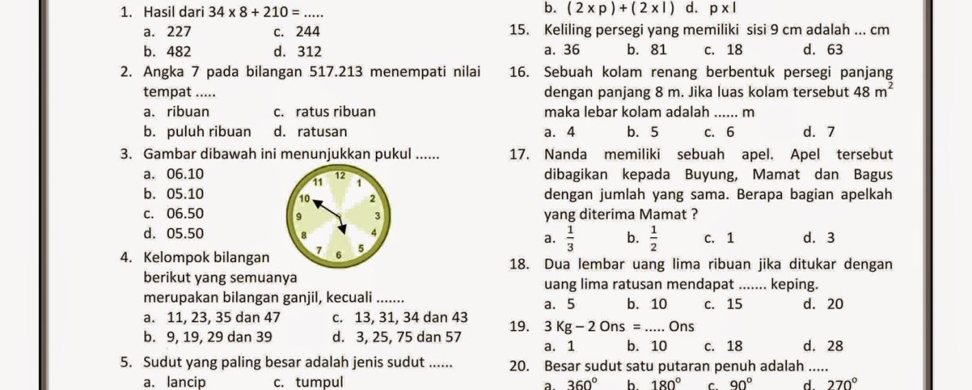 7 Rahasia Latihan Contoh Soal Kelas 4 K13 Semester 1 Tema 3 Agar Anak Cepat Paham