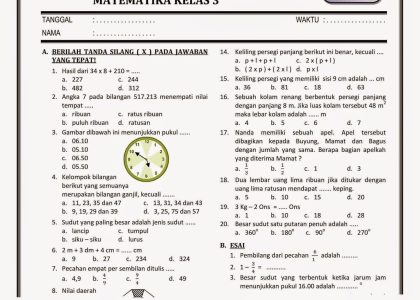 7 Rahasia Latihan Contoh Soal Kelas 4 K13 Semester 1 Tema 3 Agar Anak Cepat Paham