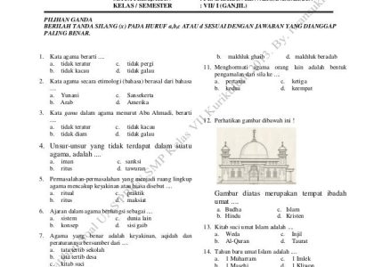 soal uts pkn smp kelas 7 semester 1 kurikulum 2013
