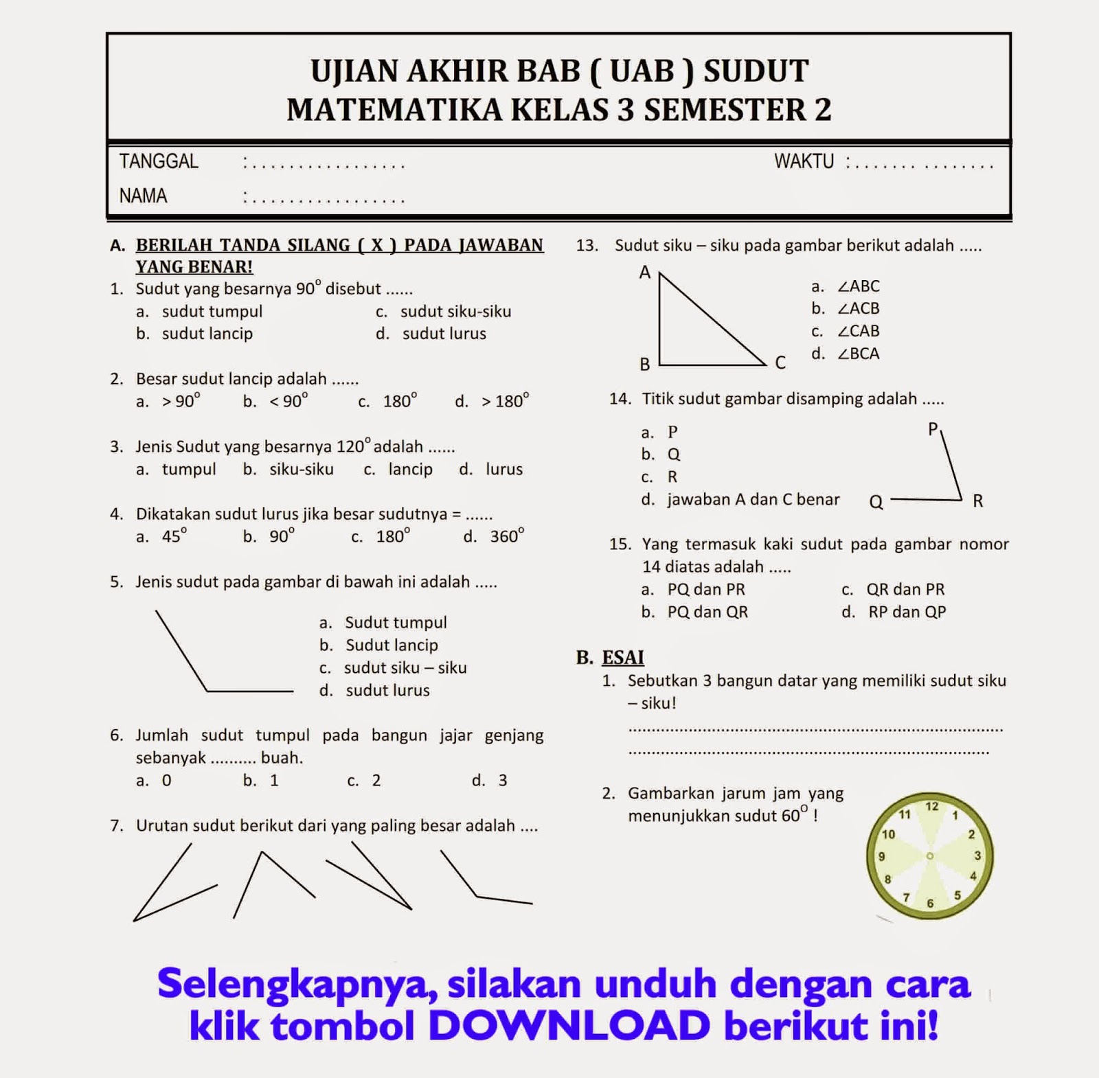 Akhirnya Terkuak! Contoh Soal Kelas 4 Tema 3 dan Kunci Jawaban yang Sering Salah