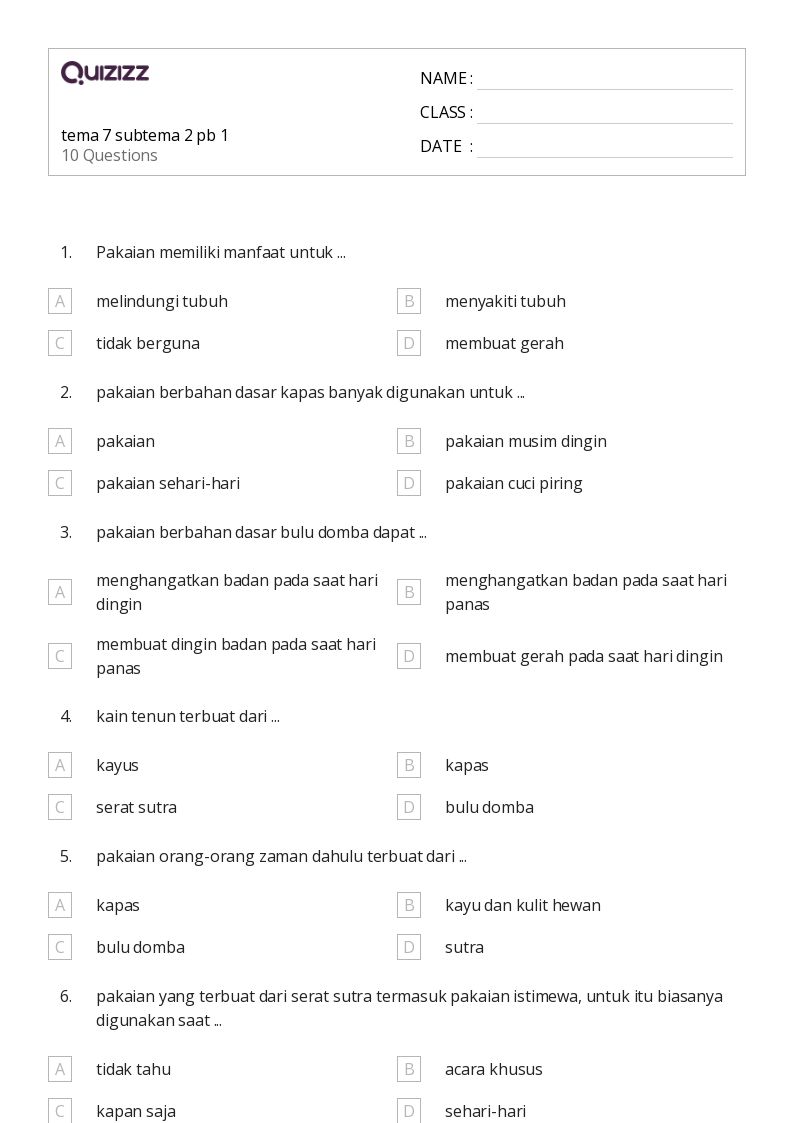 Rahasia Sukses: 7 Contoh Soal Kelas 3 Tema 7 Subtema 2 untuk Ujian 2026