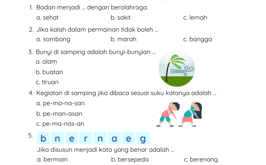Wajib Tahu 5 Contoh Soal Kelas 3 Tema 6 Subtema 1 dan Pembahasan
