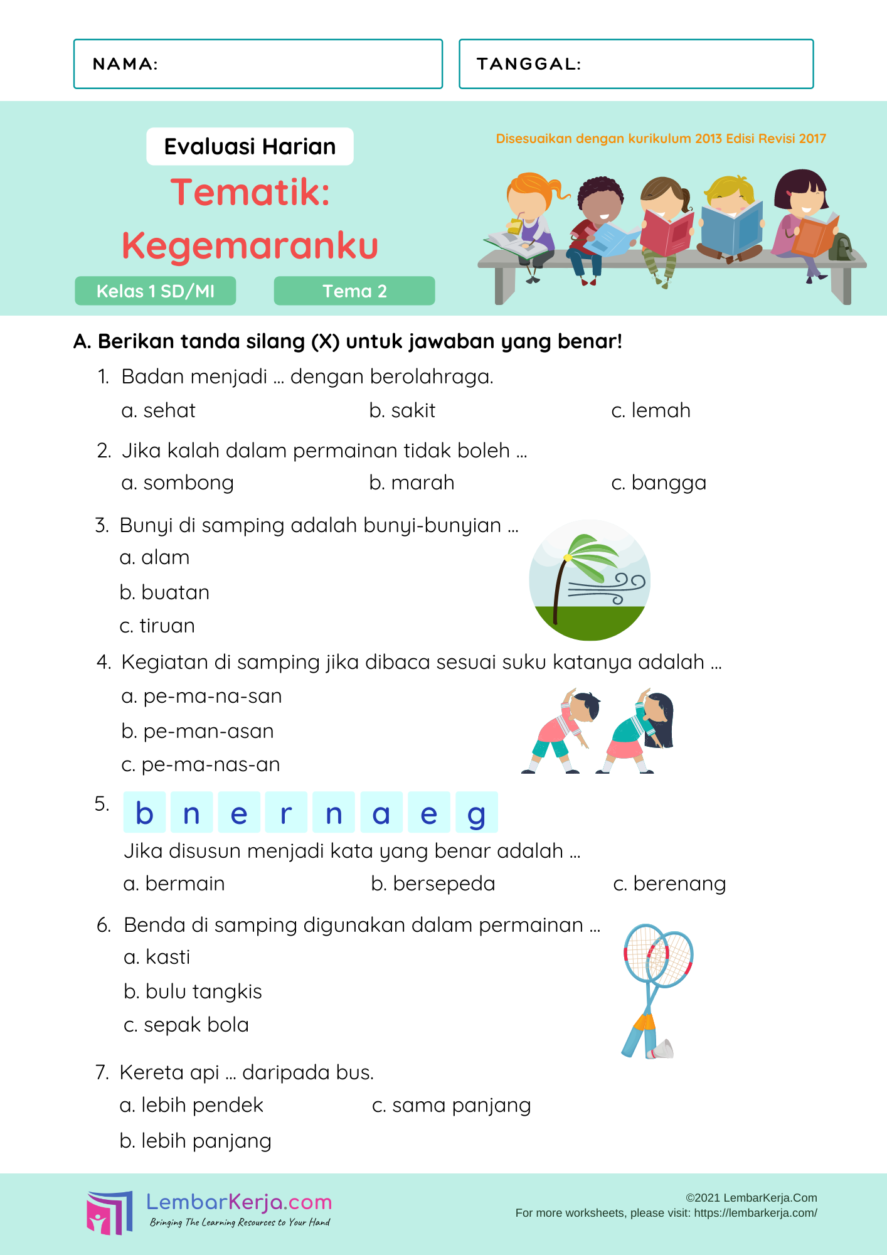 Wajib Tahu 5 Contoh Soal Kelas 3 Tema 6 Subtema 1 dan Pembahasan