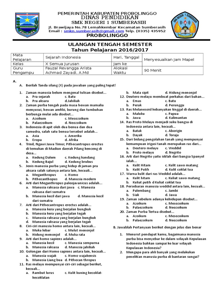 Contoh Soal Uas Sejarah Indonesia Kelas 11 Semester 1 Dalchaebi Contoh Soal Uas Sejarah Indonesia Kelas 11 Semester 1 Dalchaebi