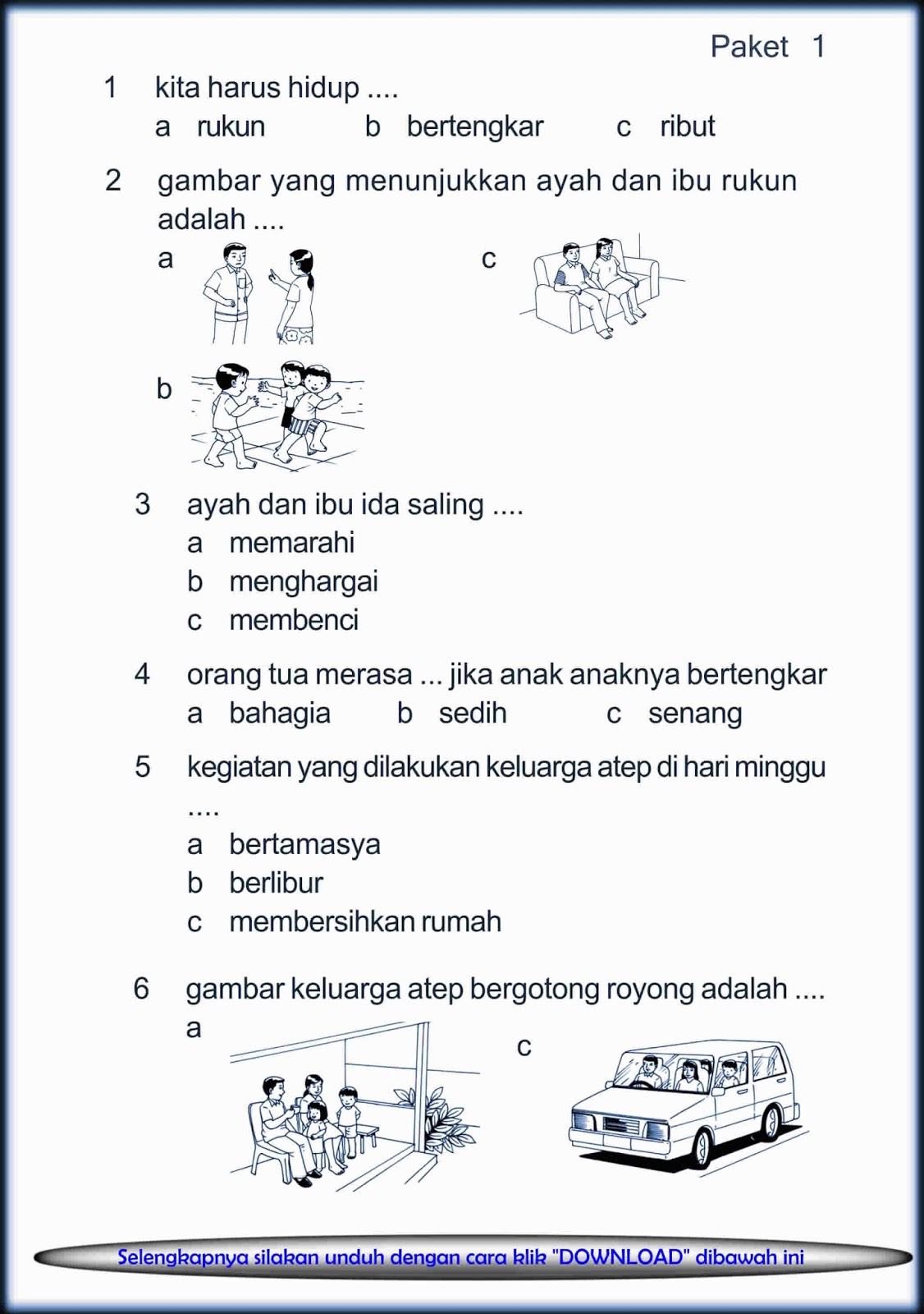 5 Soal PKN Kelas 1 SD Semester 2 Kurikulum 2013 yang Wajib Dikuasai Sebelum STS 2026