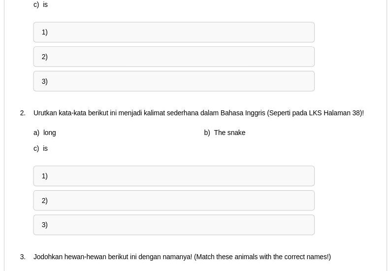 7 Contoh Soal Kelas 3 Tentang Animals Beserta Jawabannya, Wajib Tahu Agar Anak Tak Bingung