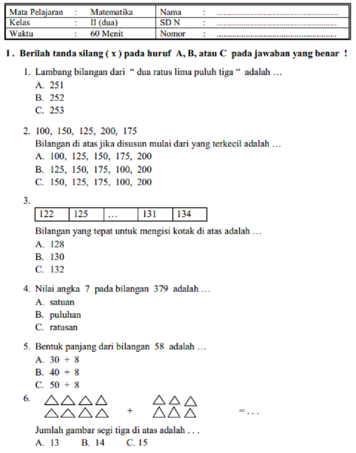 Soal Kelas 3 SD Semester 2 Memahami Materi dan Strategi Belajar Efektif Soal Kelas 3 SD Semester 2 Memahami Materi dan Strategi Belajar Efektif