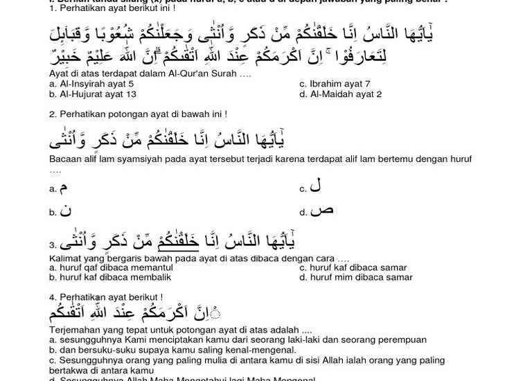Akhirnya Ada Kunci Jawaban Lengkap: Download Soal UKK Agama Islam Kelas 4 SD Kurikulum Merdeka Sebelum Terlambat