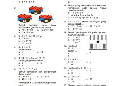 Akhirnya Tersedia! Download Soal Ujian Semester Kelas 4 SD Semester 2 MTK Kurikulum Merdeka, Wajib Dicoba