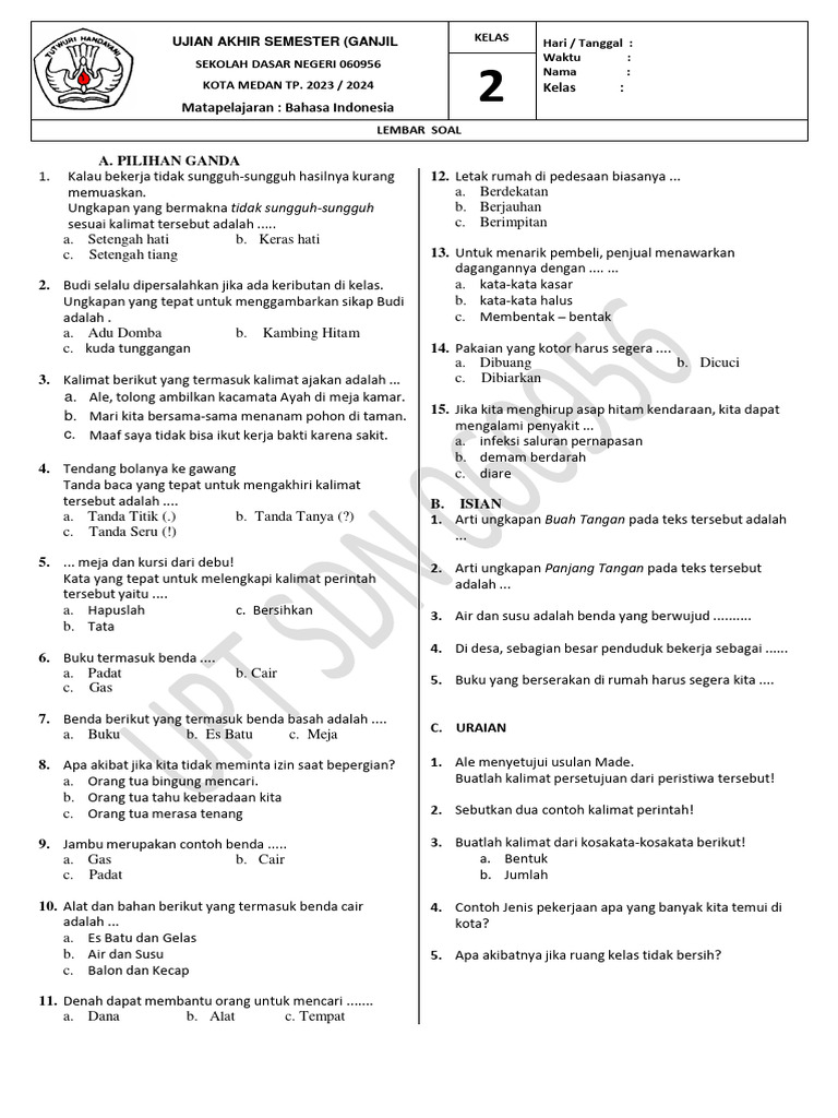 Ternyata Ini 7 Soal PTS Tema 5 Kelas 3 Semester 2 yang Sering Muncul di Ujian