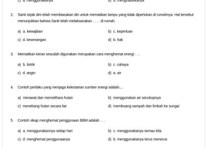 Wajib Tahu Contoh Soal Kelas 3 Tema 6 Subtema 1 Matematika 2026 dan Kunci Jawaban