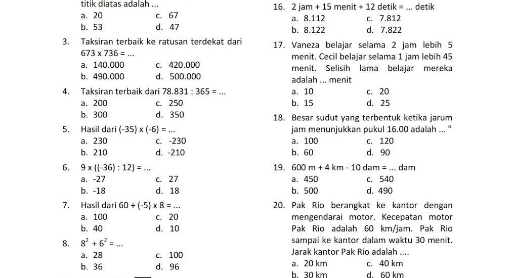 40 Soal Ulangan Semester 1 Kelas 5 Akhirnya Terungkap Beserta Kunci Jawaban UTS UAS Terbaru 2026