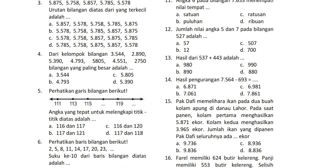 7 Fakta Soal UTS Kelas 3 Semester 2 Tema 6 di SD Negeri 1 Puunokullo yang Wajib Diketahui Sebelum Terlambat