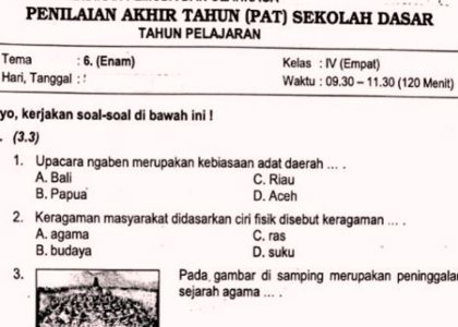 Download Soal UH Tema 6 Kelas 4 Ternyata Ada 91 Soal Sulingjar 2026 Paket Darurat Guru SD yang Wajib Diketahui