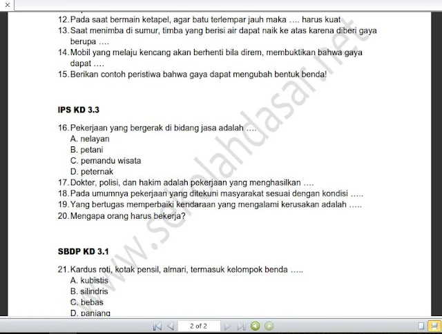 Terbukti Ampuh Kumpulan Soal Kelas 4 Tema 8 Sub Tema 3 dengan Jawaban untuk Siapkan Anak
