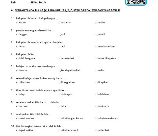 Ternyata Ini Contoh Soal Ujian PKN Kelas 1 SD Semester 2 yang Wajib Dikuasai Siswa Sebelum Terlambat