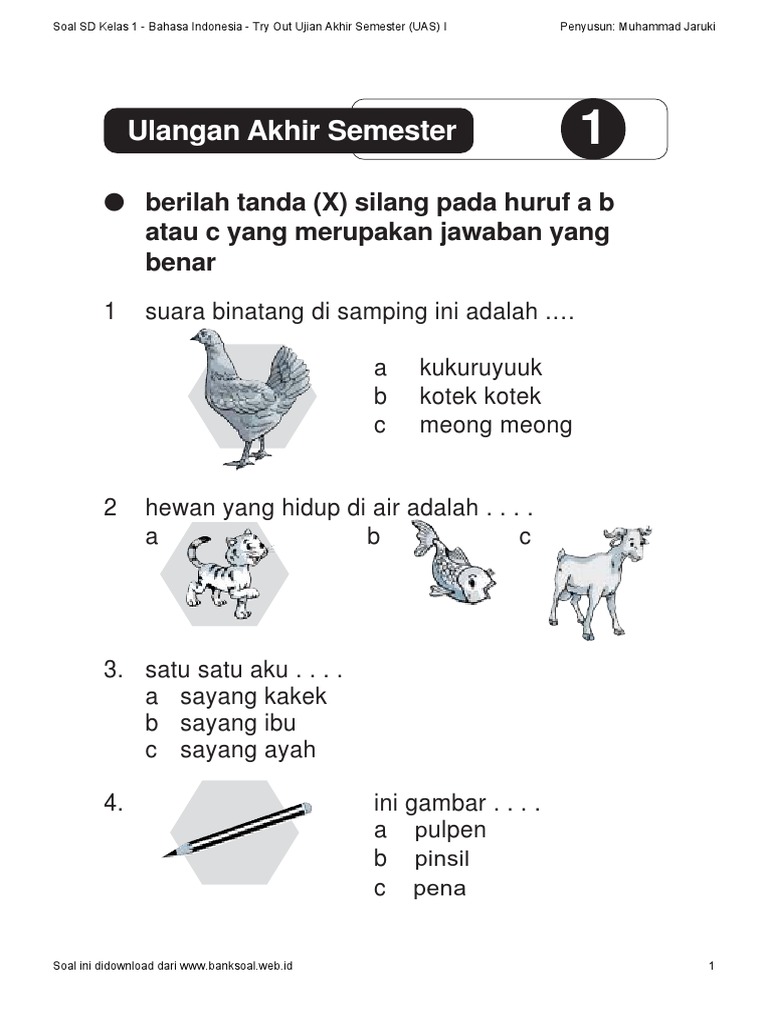 Ternyata Ini Rahasia Dapatkan File Download Soal Ujian Tema 4 Kelas 1 SD Siap Cetak untuk Lembar Kerja Siswa