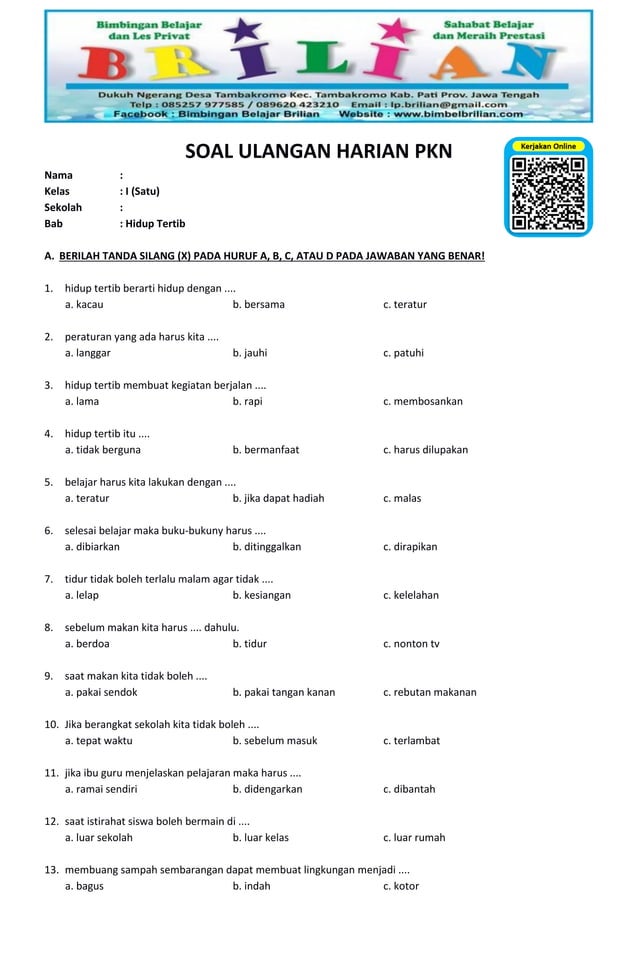 Wajib Tahu 5 Contoh Soal PKN Kelas 1 Semester 2 yang Sering Muncul di Ujian 2026