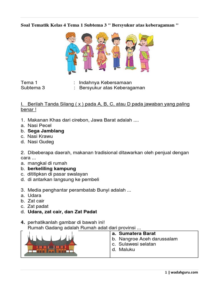 Terbukti 5 kumpulan soal kelas 4 tema 1 subtema 3 yang bantu raih nilai tinggi sekarang