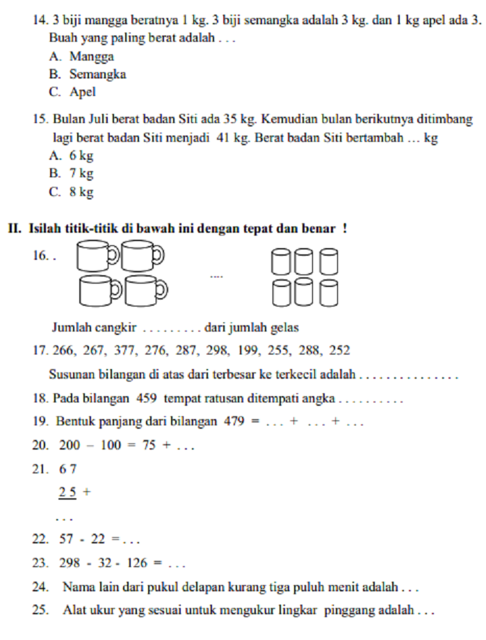 Wajib Tahu Kumpulan Soal Bahasa Sunda Kelas 1 SD Materi Kulawarga Terbaru