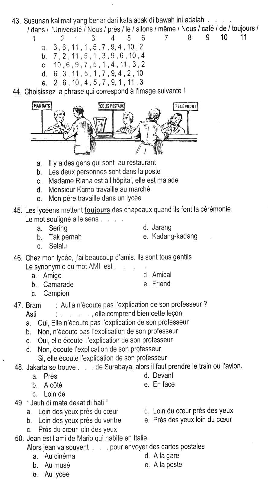 Bocoran Rahasia Kunci Jawaban Soal Bahasa Prancis Kelas 11 Semester 1 Terbaru Bocoran Rahasia Kunci Jawaban Soal Bahasa Prancis Kelas 11 Semester 1 Terbaru