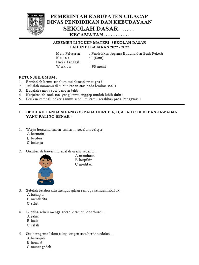 Cek Sekarang Soal Agama Buddha GABI Kelas 1 dan Kunci Jawaban Terbaru Agar Nilai Maksimal