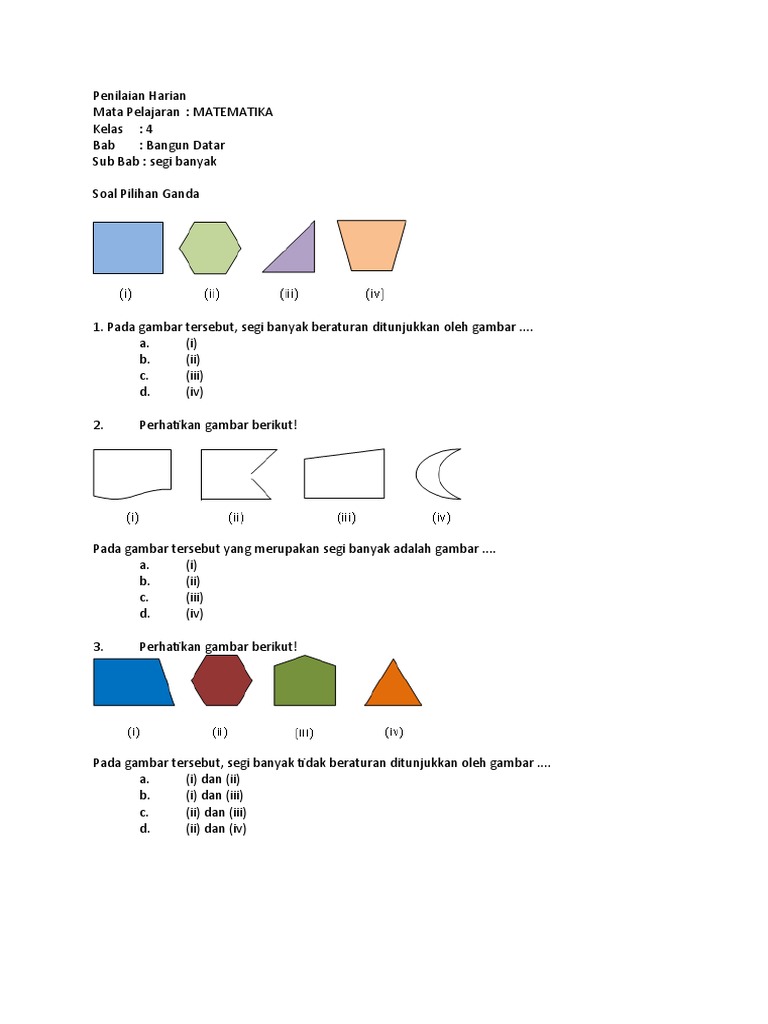 Rahasia Cepat Mahir Matematika dengan soal segi banyak kelas 4 sd pdf terbaru